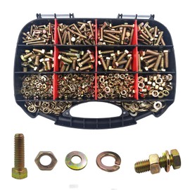 1050PCS Haespot High-Strength Bolt Kit,8.8 Grade Alloy Steel Material,M4-M8 Metric Sizes,Suitable for Automotive,Motorcycle Repair,and DIY Design