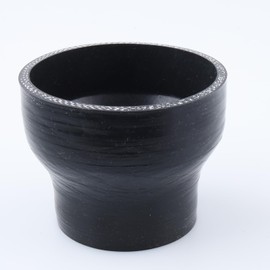 AC PERFORMANCE ID 3.5" to 2.5" (89mm to 63mm) Silicone Hose Straight Reducer 4-Ply Reinforced Black, 3" Length