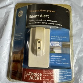 GE SILENT ALERT Wireless Alarm System Flashing LED General Electric Choice 45137