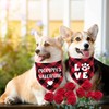 STMK 2 Pack Valentines Dog Bandanas, Dog Valentines Bandana for