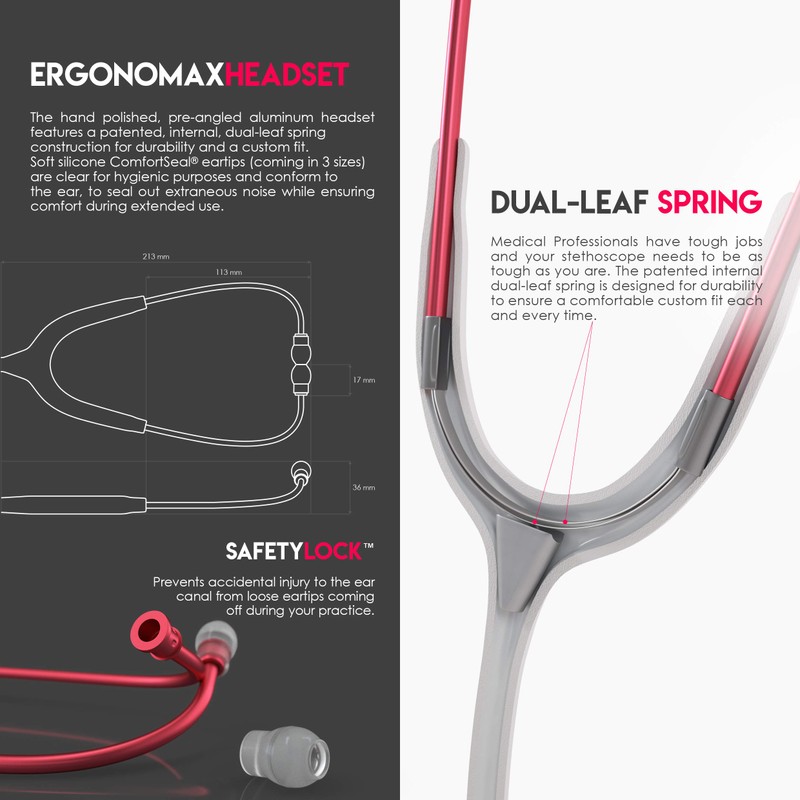 MDF Acoustica Luxury Lightweight Dual-Head Stethoscope MDF747XPR29