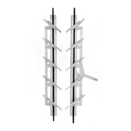 Brixwell JS18 Jalousie Strip Hardware 18" Length 5 Blades Aluminum Pair