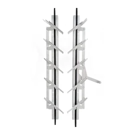 Brixwell JS18 Jalousie Strip Hardware 18" Length 5 Blades Aluminum Pair