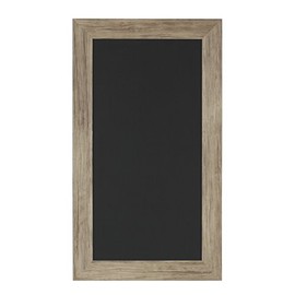 DesignOvation Beatrice Framed Magnetic Chalkboard, 13x23, Rustic Brown