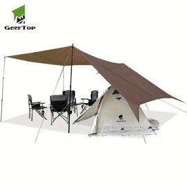 Extra Large Waterproof Camping Tent Tarp - Durable All-Weather Shelter, Safe Flame Retardant Hammock Rain Fly, Versatile Backpacking & Hiking Cover for Outdoor Adventures - Pole Set Not Included