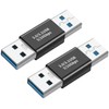CNCTWO USB Adapter USB(A) 3.0 Extension Connection (USB(A)(Male/Male)-Connect-2 Pieces