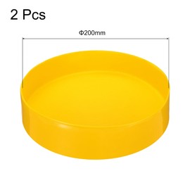 uxcell 2pcs Rubber End Caps 200mm(8 Inch) ID Vinyl Round Tube Bolt Cap Cover Screw Thread Protectors Yellow, 50mm Height