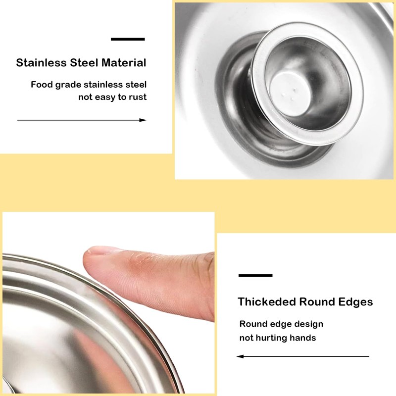3Pcs Stainless Steel Pot Cover 7.9Inch Pan Lid Universal Lid
