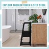Dream On Me Explora Tower & Step Stool in Black,