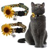 Impoosy 2 Pack Sunflower Cat Collars Breakaway Kitten Adjustable Safety