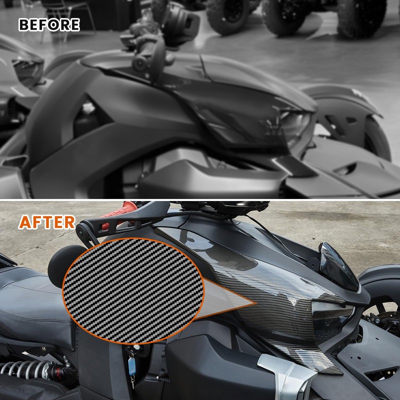 LUXEMOTO Fairing Panels for Can Am Ryker, Carbon Fiber Pattern