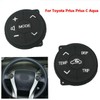 1Pair Steering Wheel Switch Buttons Controls Rubber Fit for Toyota
