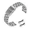 Hstrap 20mm Brushed Watch Band, Curved End Straight End Metal