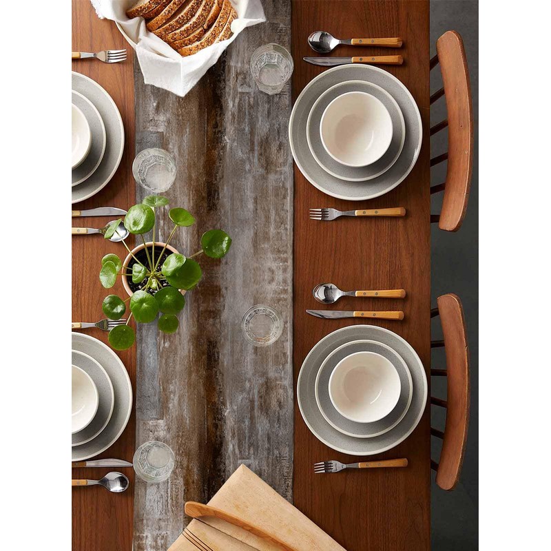 Dark Brown Table Runner - 72 Inch Long, Oil Modern