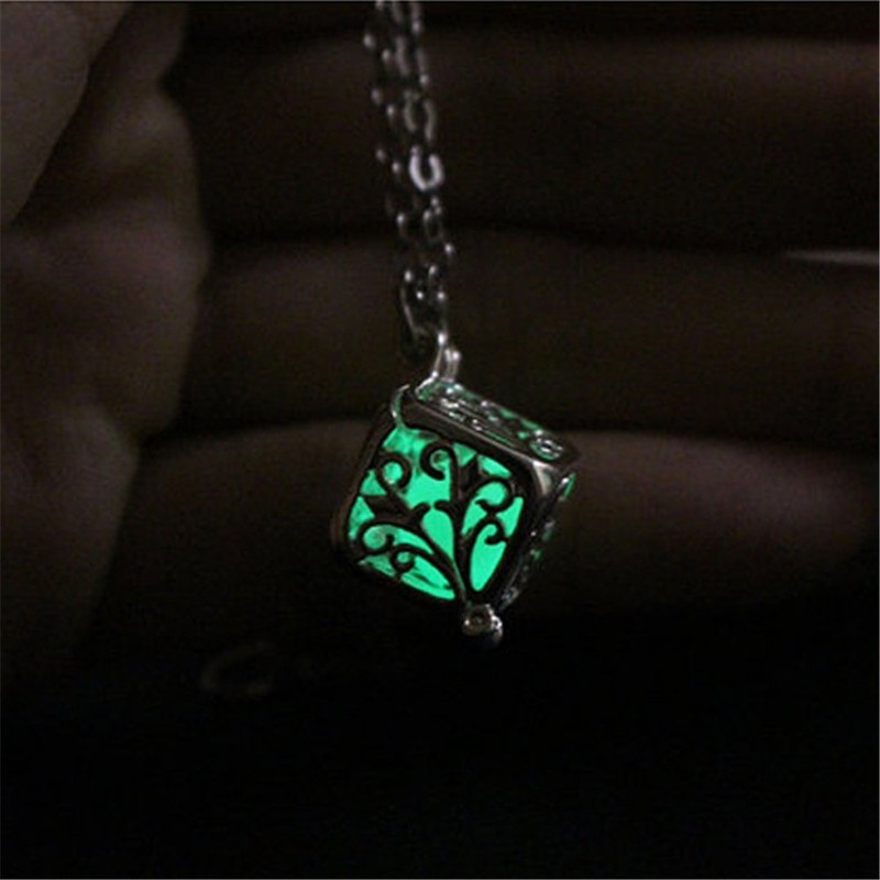 Cube Necklace, Glow in the Dark, Glow in the Dark