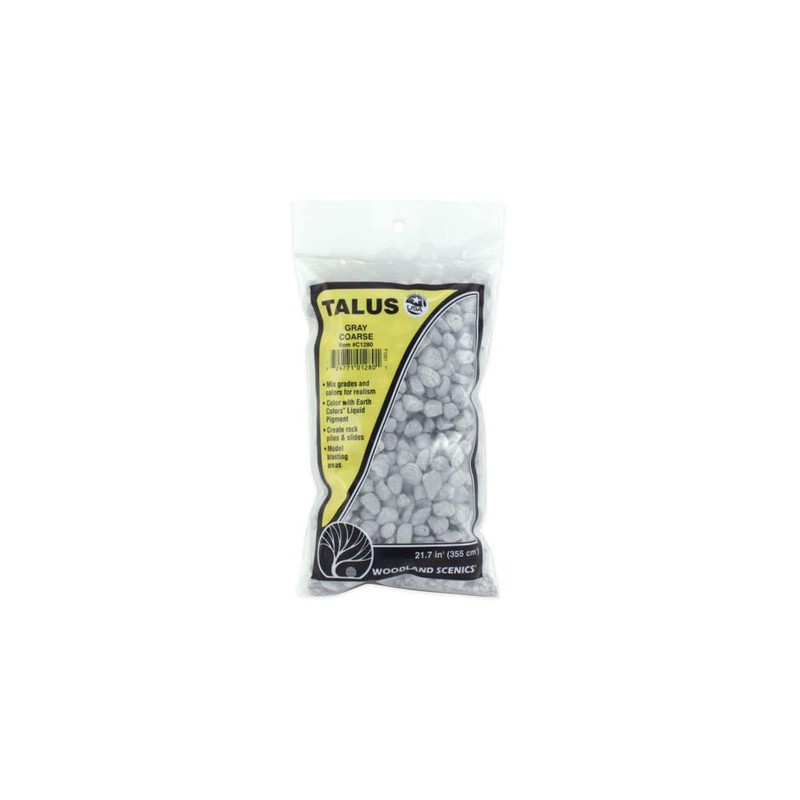 Woodland Scenics Coarse Talus 21.7 Cubic Inches-Gray