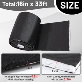 Maasechs 16in X 33ft，1.18in Thick Van Insulation Soundproof Thermal Barrier