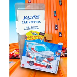 Hot Wheels Rapid Pulse (White & Red Let's Race) 10/10 HW First Response - 2024-137/250 (Short Card) - COMES IN A GENUINE KLAS CAR KEEPER PROTECTOR CASE - HRY68
