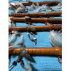 1 ONE Navajo talking stick 14" w/dangle beads & Stone