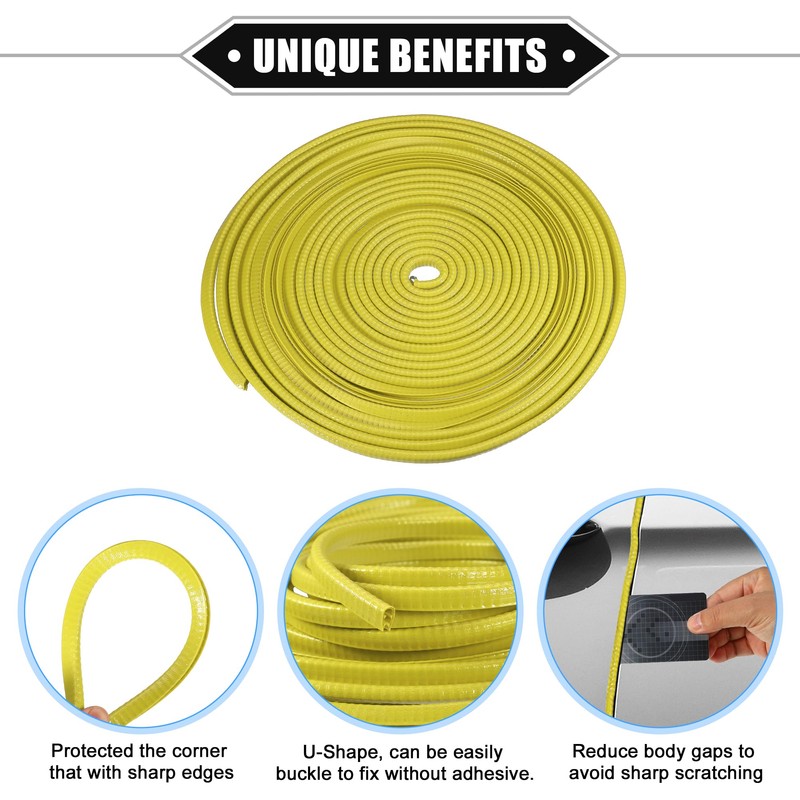 X AUTOHAUX Car Door Edge Guard, 32.8ft U Shape Rubber