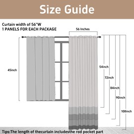 Pacok Silver Voile Curtains, 90 Drop 2 Panels Net Curtain for Windows, Rod Pocket Sheer Curtain Panel Voile Curtains for Living Room Kitcken Bedroom W56xL90 Inch(Silver, 142 x 228cm)