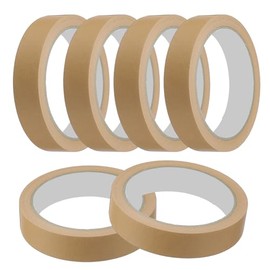 MECCANIXITY - Cinta adhesiva de 0.8 pulgadas x 21 yardas, cinta de pintura café para manualidades, manualidades, dibujo, decoración, etiquetado, pintu