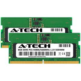 A-Tech 16GB Kit (2x8GB) RAM for MSI CreatorPro Z16 HX Studio B13V, B13VJTO, B13VKTO Mobile Workstation | DDR5 5600MHz PC5-44800 SODIMM 1.1V 262-Pin Non-ECC SO-DIMM Memory Upgrade
