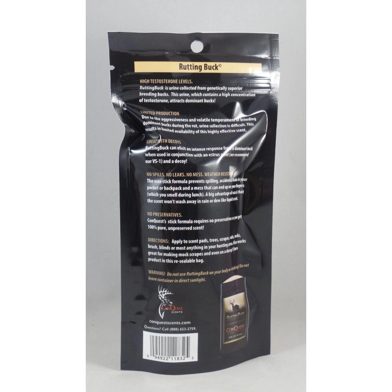 ConQuest Scents Rutting Buck In A Stick Lure Scent 2,5