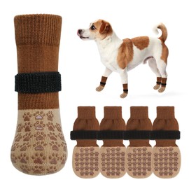 SCENEREAL Dog Socks to Prevent Licking Paws for Hardwood Floors Anti Slip, Dog Grippy Socks Shoes for Senior Small to Large Dogs, Dog Boots & Paw Protectors for Hot/Cold Scratching Pavement