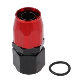 A ABSOPRO Male Flare Reducer Hose Fitting Adapter TF-1001-AN10 0° Fuel Line Connector Aluminum with O-ring Red,Black