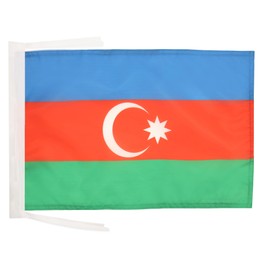 Azerbaijan Flag 18'' x 12'' cords - Azerbaijani SMALL flags 30 x 45cm - Banner 18x12 in - AZ FLAG
