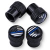 MEAJOO 4 PCS American Flag Tire Valve Stem Caps, Corrosion