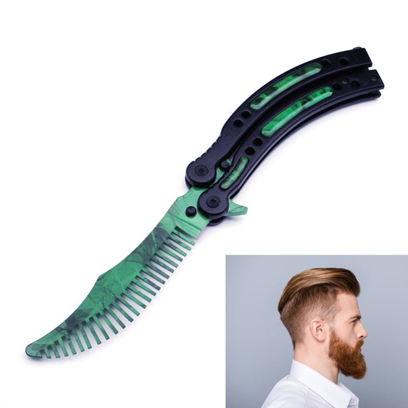 Foldable Comb Stainless Steel Butterfly Exercise Training Comb Styling Tools