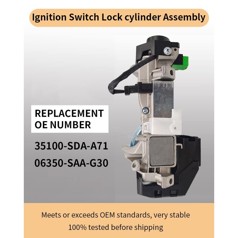 Ignition Switch Lock Cylinder Assembly with 2 Keys Compatible with