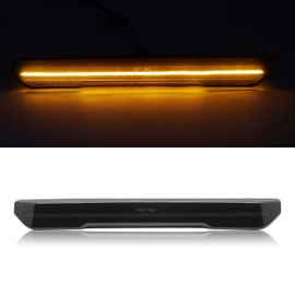 Mynoway 4 PCS LED Side Marker Light Replacement For Sierra 2500HD 3500HD 2020-2025, Front & Rear Side Marker Lamp Assembly Kit Smoked Lens Replace OEM# 84806032, 84185031 Amber LED Side Fender Lamp