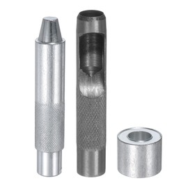 HARFINGTON Eyelet Hole Punch Die Tool 14mm/0.55" Leather Hollow Hole Punch 14.5mm Installation Tool 45# Steel Eyelet Grommet Setting Tool Kit with Base for Fabric Clothing Crafts Bags