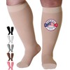 Mojo Compression Socks for Women and Men 20-30mmHg Wide Calf