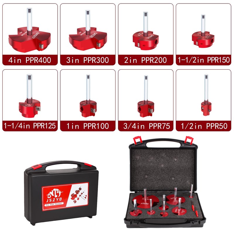 PVC pipe reamer kit,From JSZYO Renovation System. Tools in 1/2",