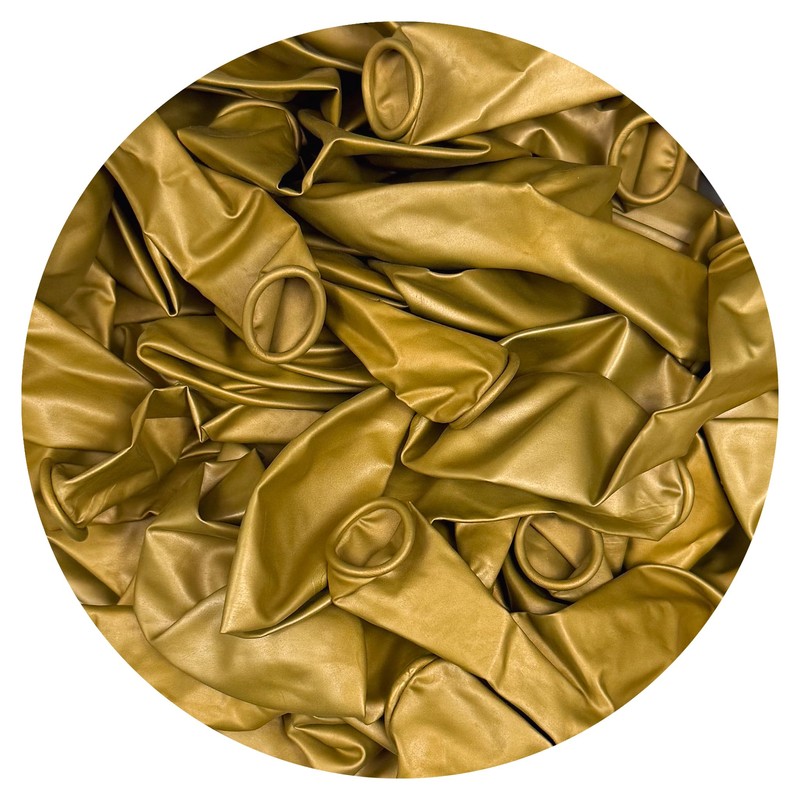 Gold Balloons 50 Pack, 12 Inch Gold Chrome Latex Balloons