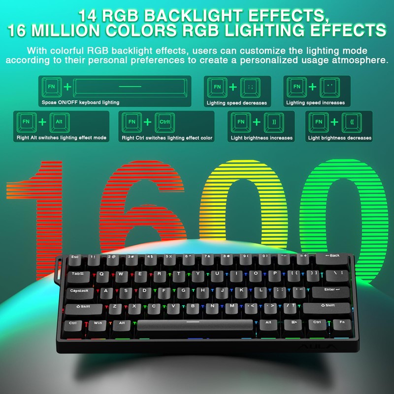 Aula WIN60 HE - 60% Mechanical Gaming Keyboard Wired, Magnetic