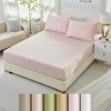 LILYPEACH Pink Twin Fitted Sheet Only with 2 Pillowcases, 100%