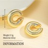 OQKAHIV 2 Pairs of Thick Earrings, Gold Silver Hoop Earrings,