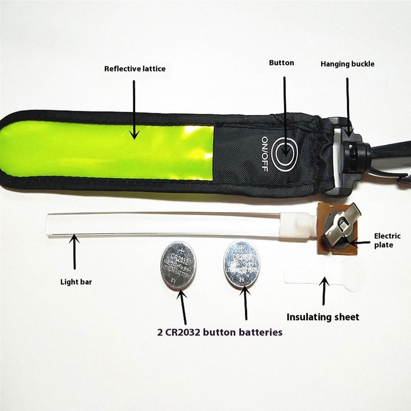 AIXXCUVQ LED Reflective Arm Bands for Running High Visibility Safety