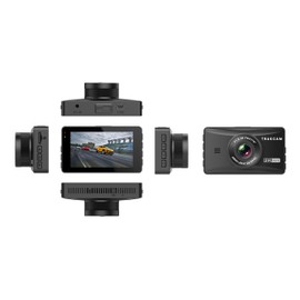 Trakcam 2K QHD Dual Dash Cam Front and Rear with GPS, WiFi, Super Night Vision, 3" IPS Screen, WDR, 170° Wide Angle – App Control, G-Sensor, Loop Recording Monitor (32GB Card Included)