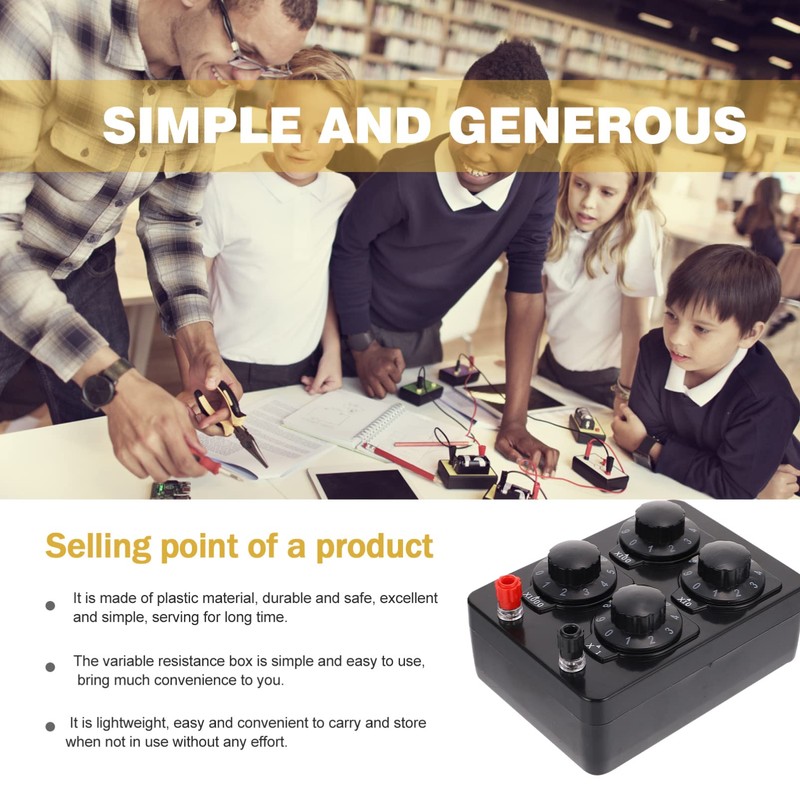 VILLFUL Ohm Resistance Box Variable Box Physical Electrical Teaching Instrument