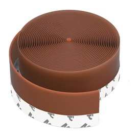 1.8in Brown Weather Stripping Door Seal – Thickened Silicone, Strong Adhesive, Maximum Coverage for Sealing Wide Gaps, Ideal for Extreme Weatherproofing