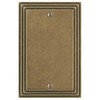 Amerelle Steps Single Blank Cast Metal Wallplate in Rustic Brass