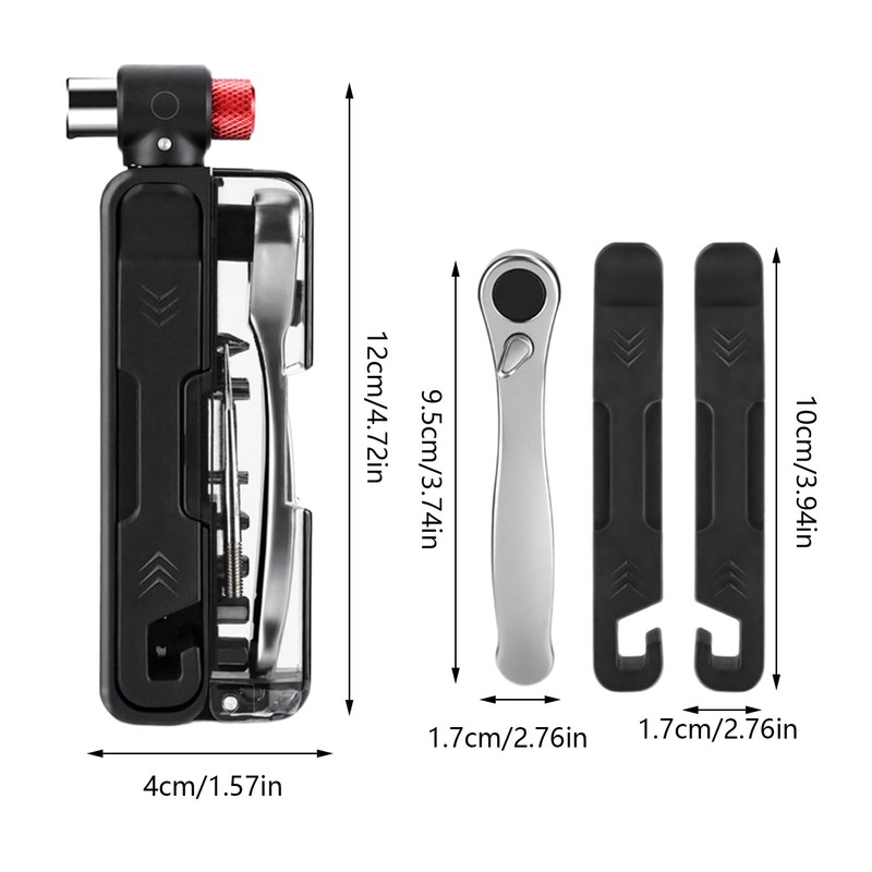 Bike Tool Kit, Bike Maintenance Kit, Ratchet Quick-Release Screwdriver Bits