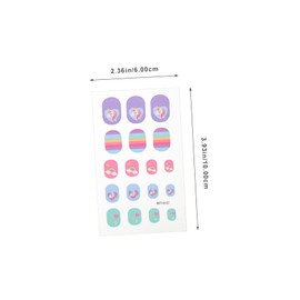 SAFIGLE 8sheets Nail Stickers for Boys and Girls Fake Nails for Girls Boys and Press Set Art Decorations