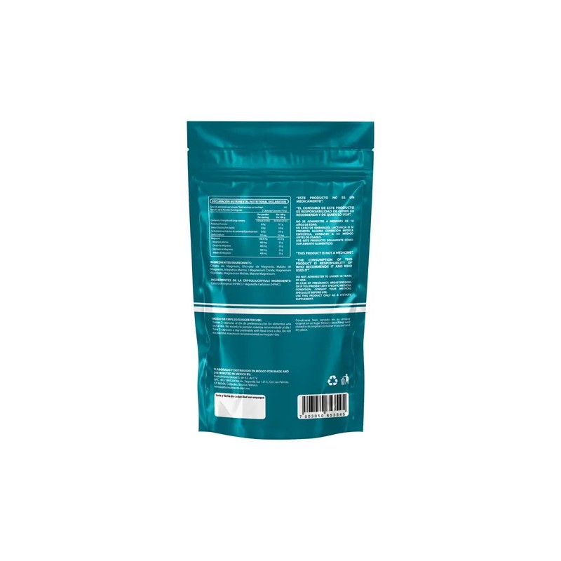 4-mag 200 Cápsulas Wellthy Mezcla De Magnesio, 100 Porciones